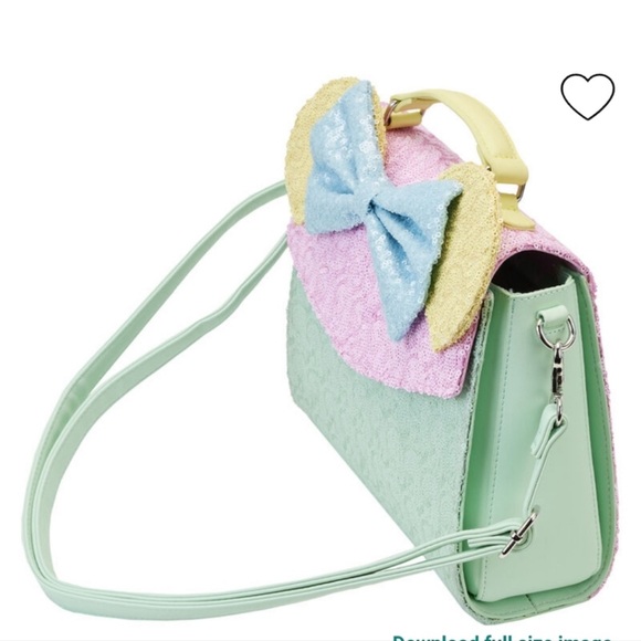 Minnie Mouse Limited Edition Loungefly Colorful Bow Handbag - Picture 2 of 4